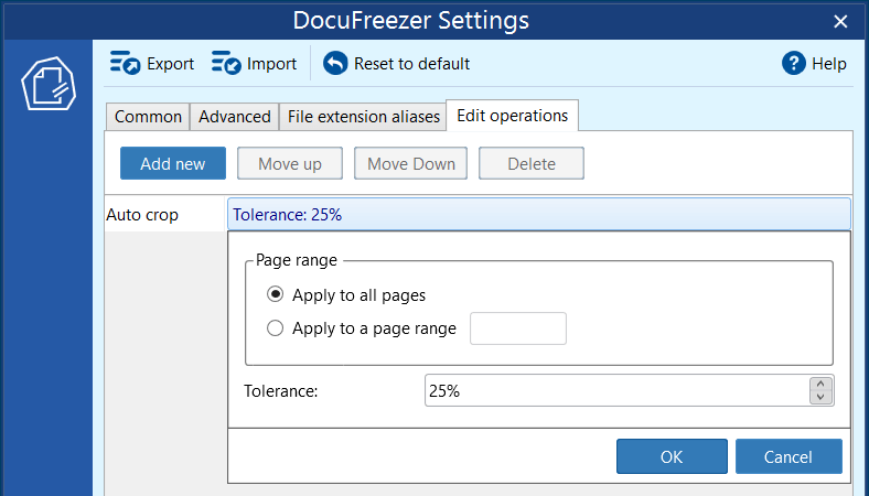 Auto crop multiple files at once in batch mode