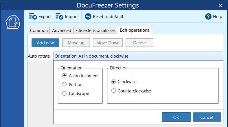 Auto-rotate document pages or images in batch mode