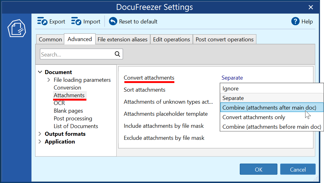 Configure Processing File Attachments
