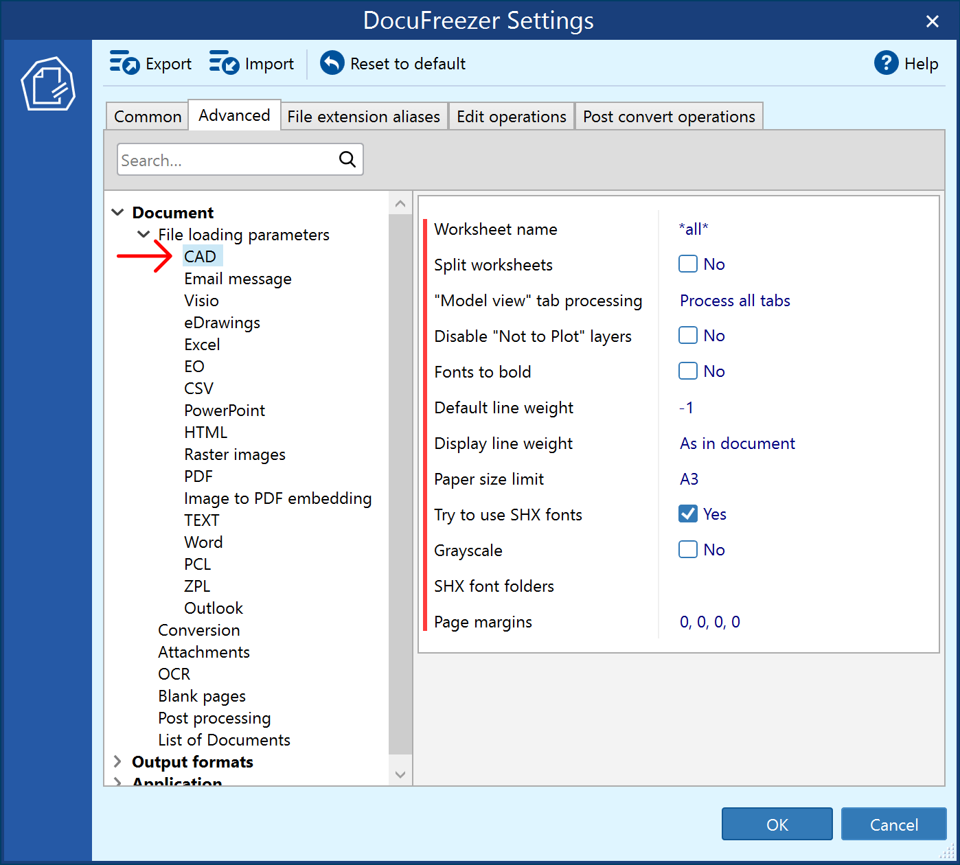 CAD to PDF converter: Advanced conversion settings for batch conversion