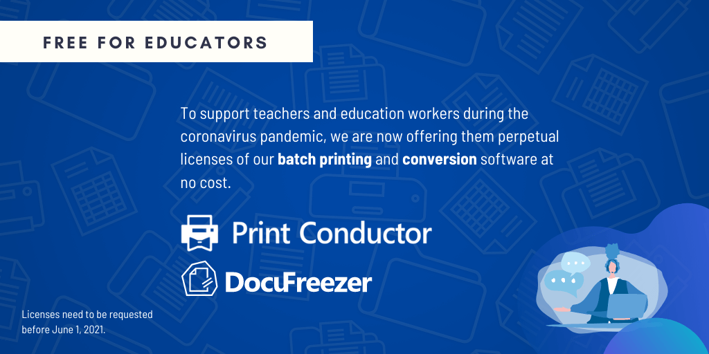 Teachers can get Print Conductor for free