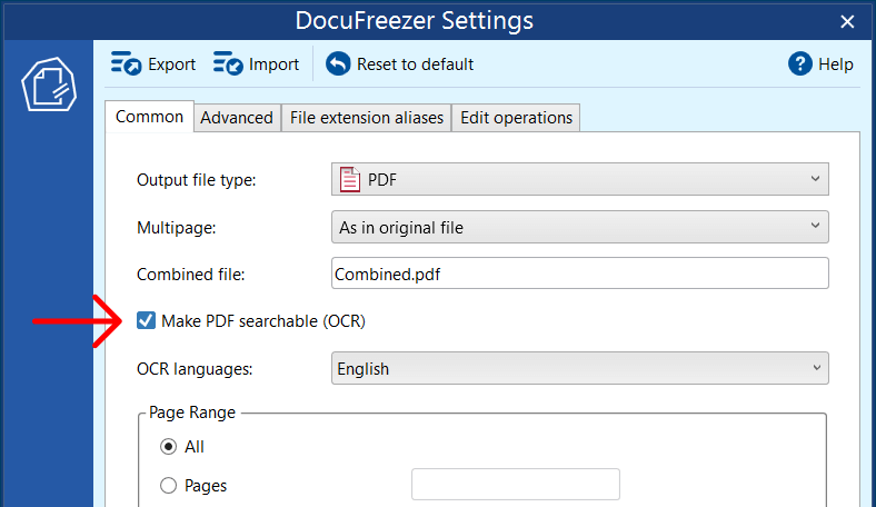 Make PDF searchable (OCR)