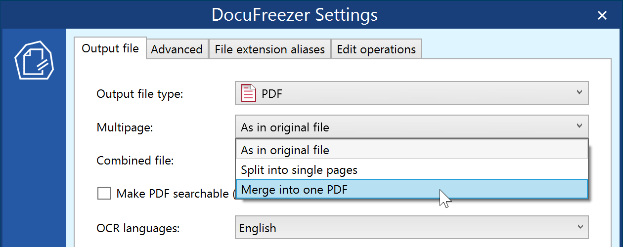 Multipage Options: Merge, Combine & Split Options for PDF or TIFF