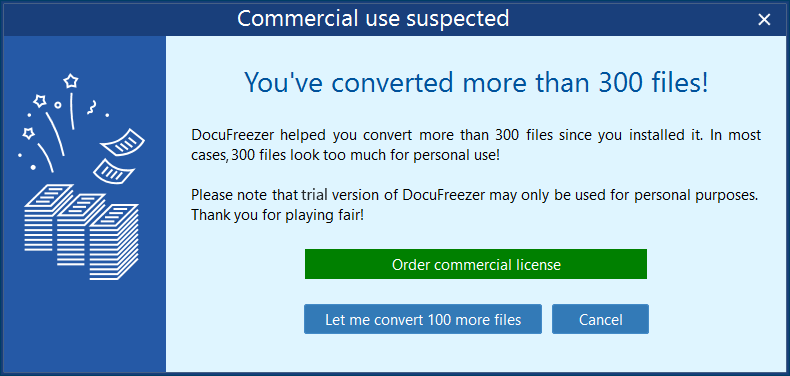 Commercial use suspected