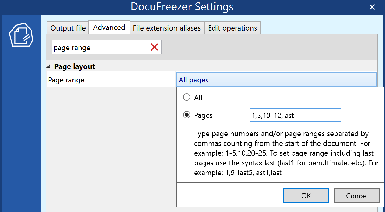 Convert All or a Range of Pages