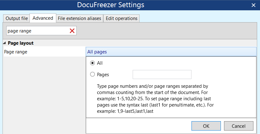 Batch convert files using a specific page range Batch convert files using a specific page range