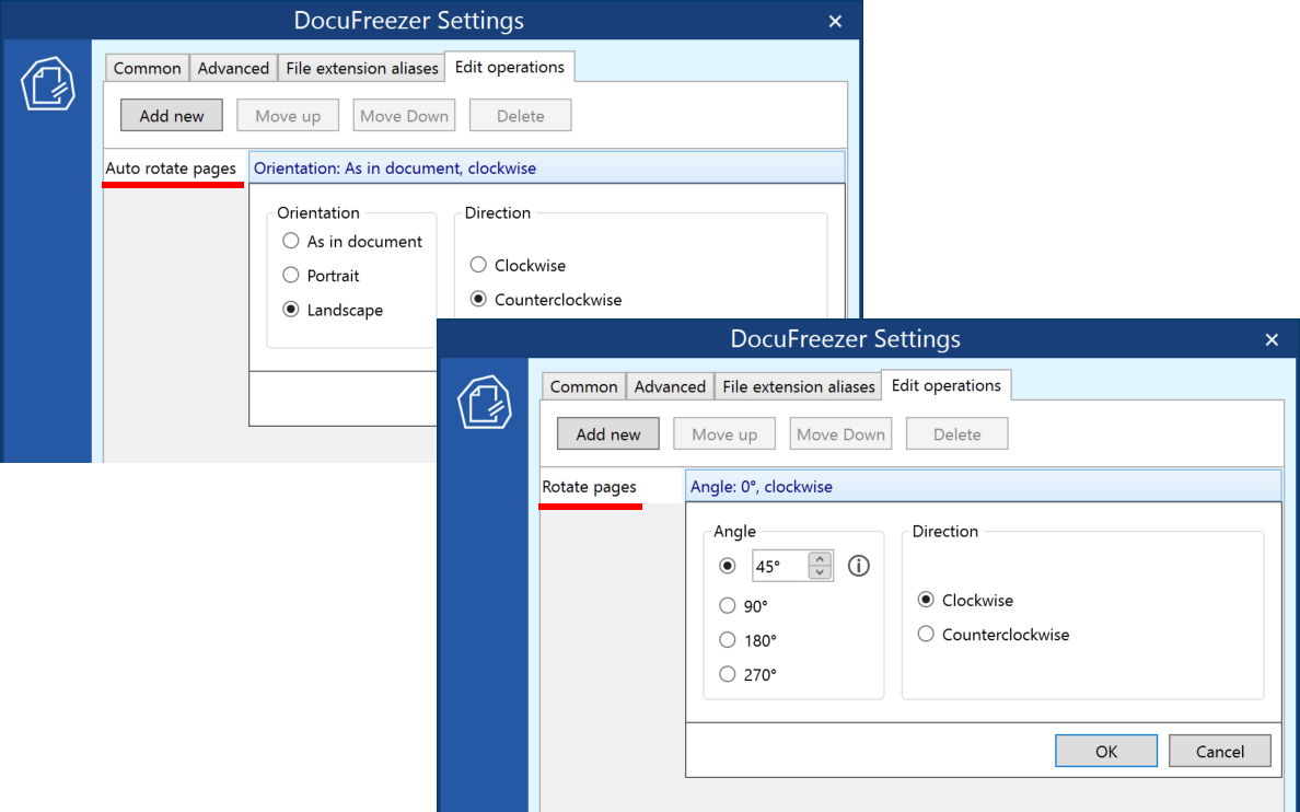 Rotate and auto-rotate pages