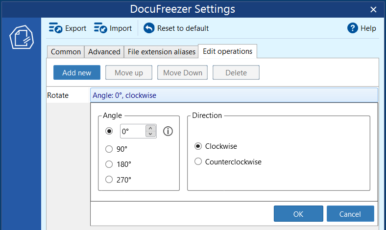 Rotate document pages (or images) in batch mode