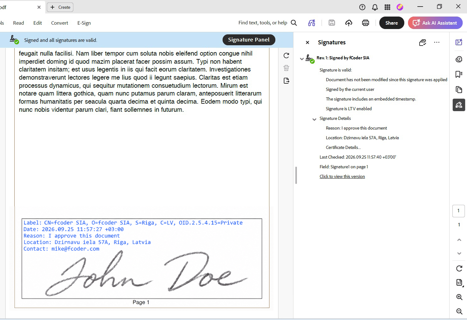How to Digitally Sign PDF Files After Conversion in DocuFreezer